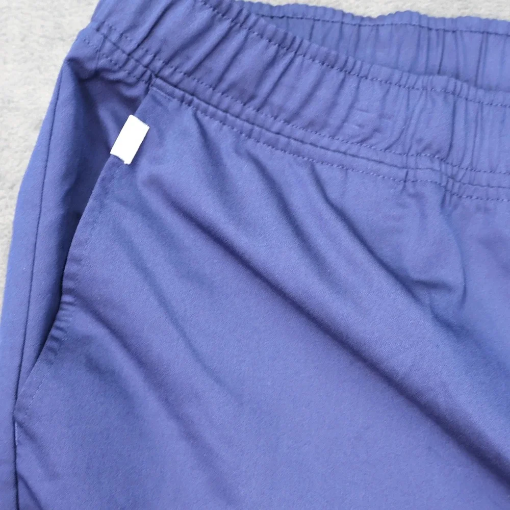 Hanes Scrub Pants Mens 2X Blue New Comfort Fit Straight Leg Cargo Drawstring